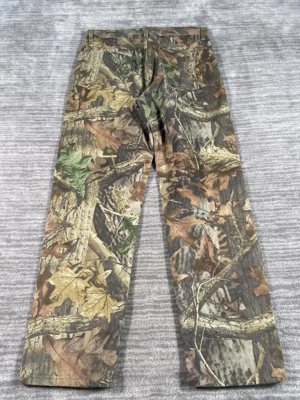 Wrangler Pants Mens 32x30 Brown Advantage Timber Camo 5 Pocket Hunting USA